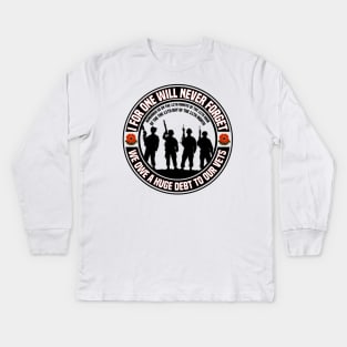 Remembering Our Veterans On Remembrance Day Kids Long Sleeve T-Shirt